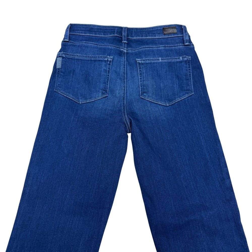 Paige Jacqueline Straight Jean Women's Blue Denim Pants, Size 27 - Picture 5 of 11